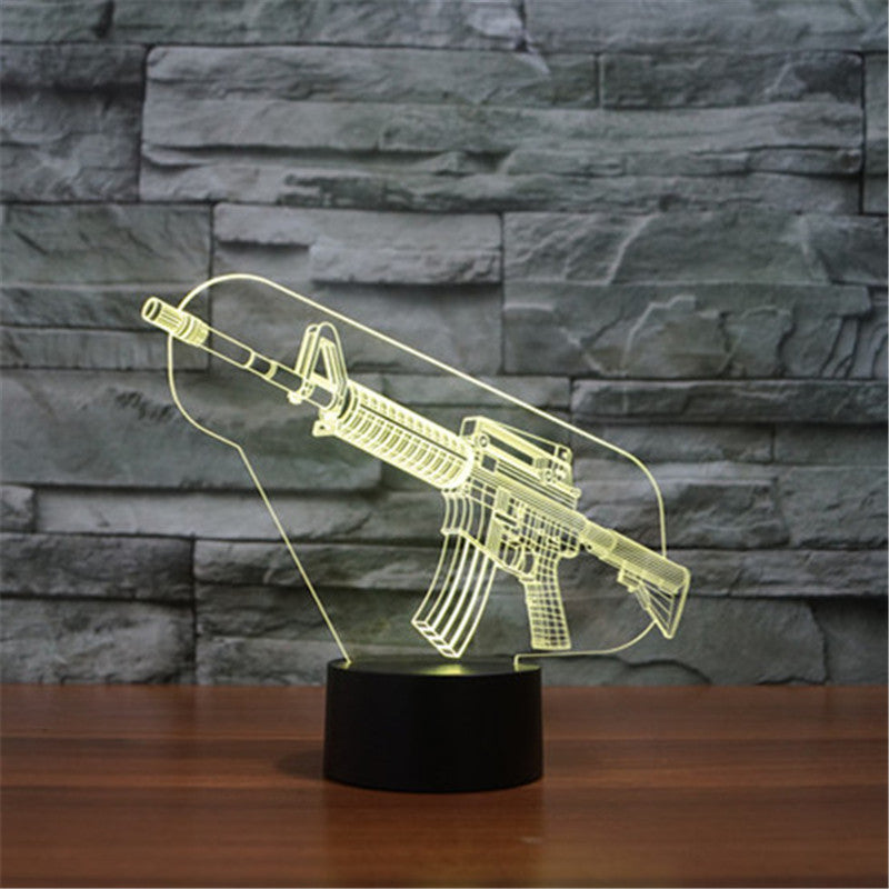 FNBR Assult Rifle 3D Lamp with Automatically Changeable 7 Colors - fnbrshop.com