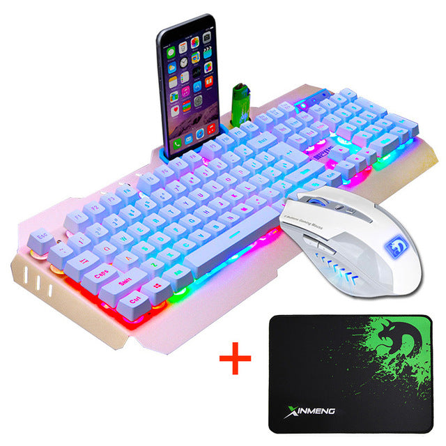 LED Backlit Ergonomic Usb Gaming Keyboard, 2000DPI Mouse & Mouse Pad Combo - fnbrshop.com