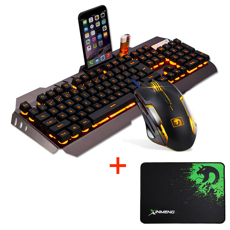 LED Backlit Ergonomic Usb Gaming Keyboard, 2000DPI Mouse & Mouse Pad Combo - fnbrshop.com