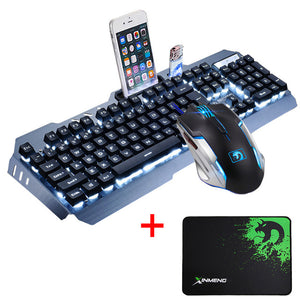 LED Backlit Ergonomic Usb Gaming Keyboard, 2000DPI Mouse & Mouse Pad Combo - fnbrshop.com