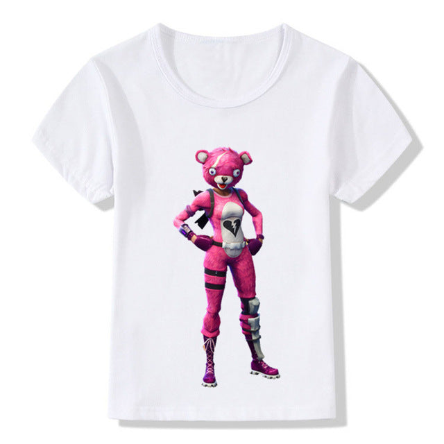 FNBR Pink Cuddle Team Leader Kids Funny T-Shirts - fnbrshop.com